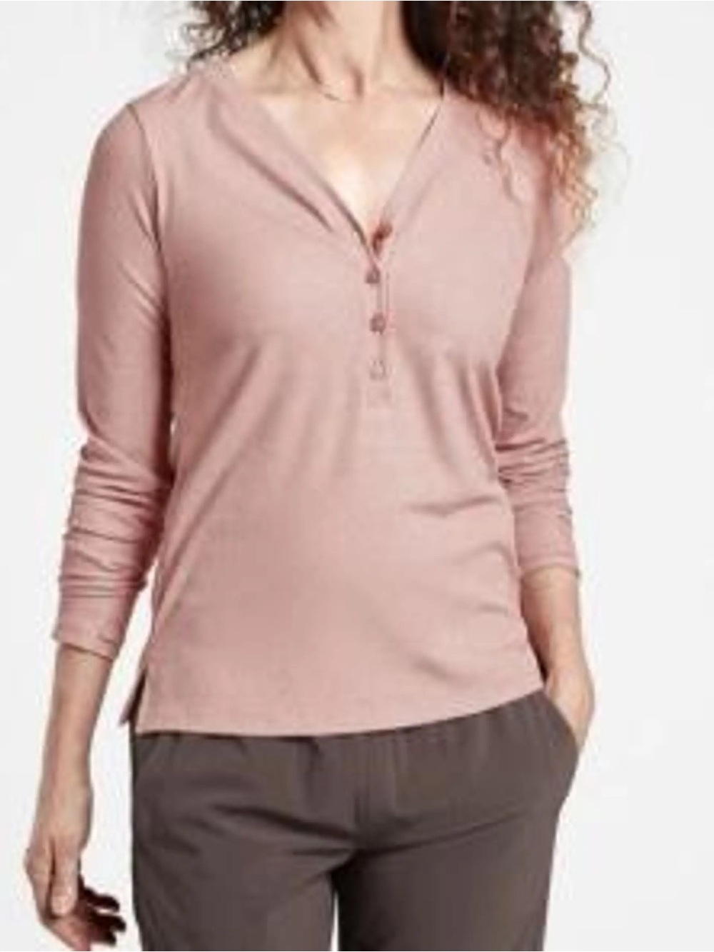 NWT Athleta Uptempo Ribbed Henley
